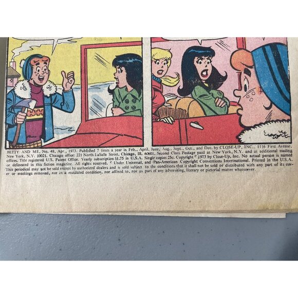 Archie Series Betty & Me #48 Giant Comic Book April 1973 Bagged Boarded Vintage - Picture 5 of 7